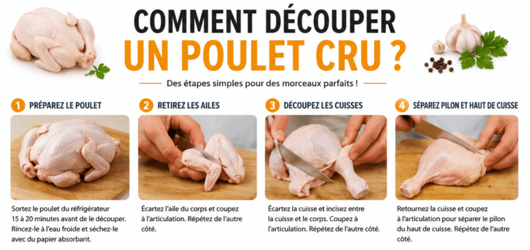 Comment découper un poulet cru (en vidéo) ?