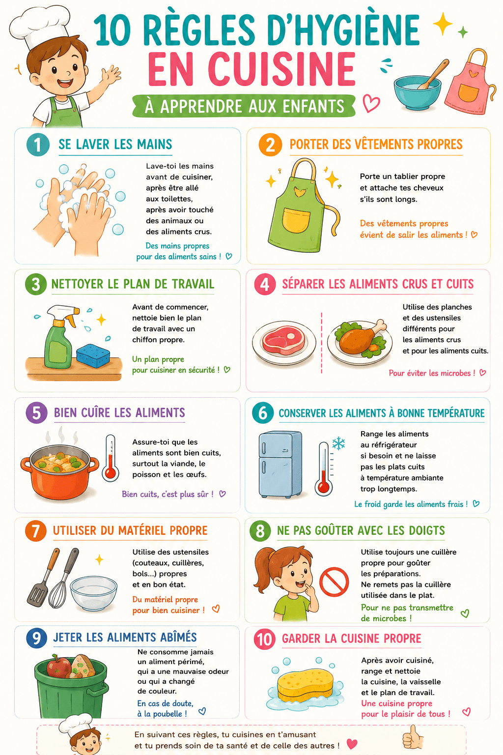10 règles d’hygiène en cuisine