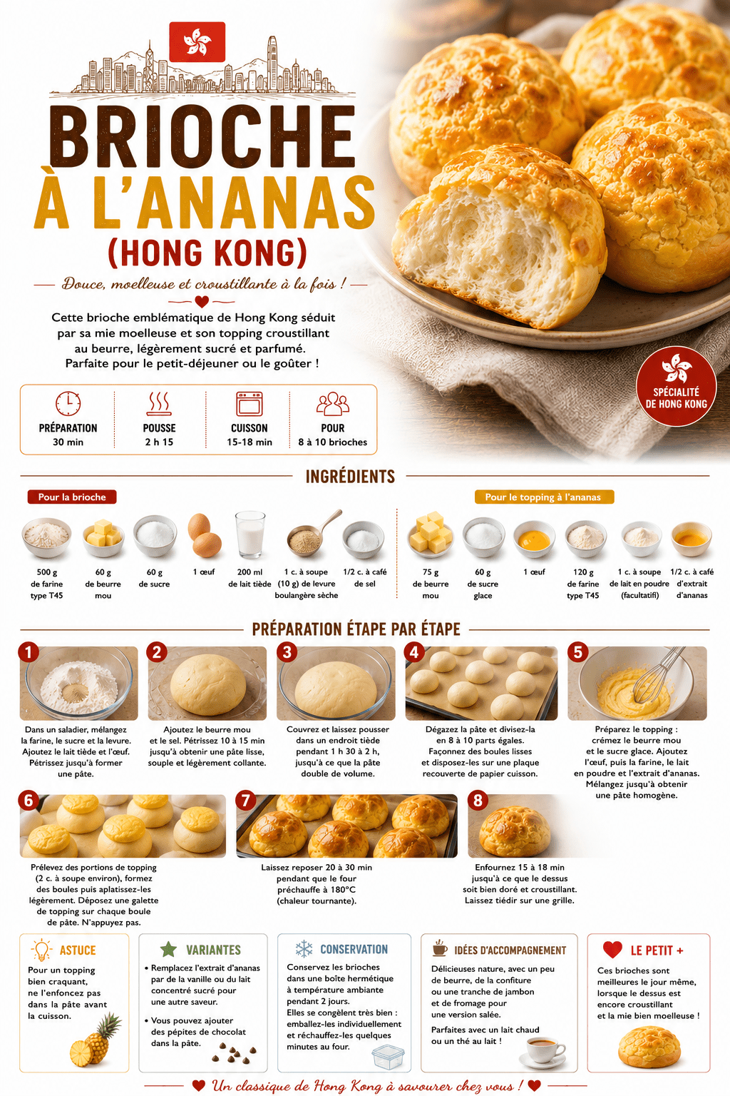 brioche à l'ananas façon hong kong