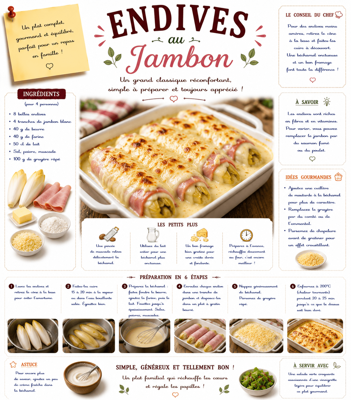 endives au jambon classique réconfortant