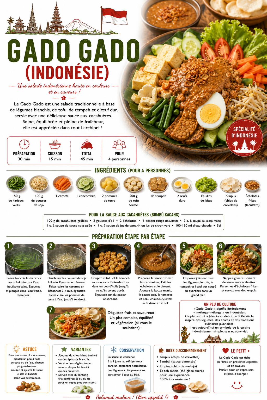 gado gado indon&eacute;sien