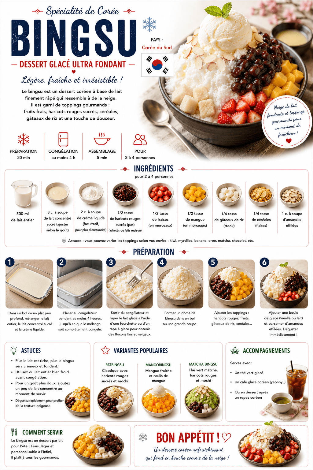 bingsu coréen glacé