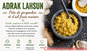 Adrak Lahsun – Pâte de gingembre et d’ail frais