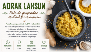 Adrak Lahsun – Pâte de gingembre et d’ail frais