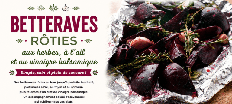 Betteraves rôties aux herbes, à l&rsquo;ail et au vinaigre balsamique