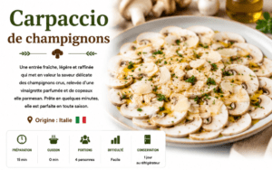 Carpaccio de champignons