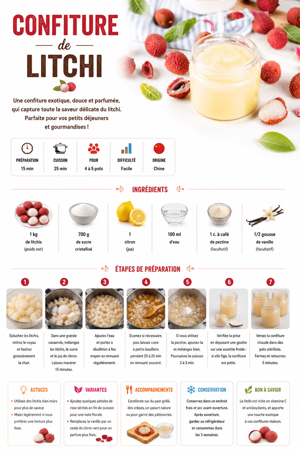 confiture de litchi