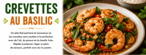 Crevettes au basilic
