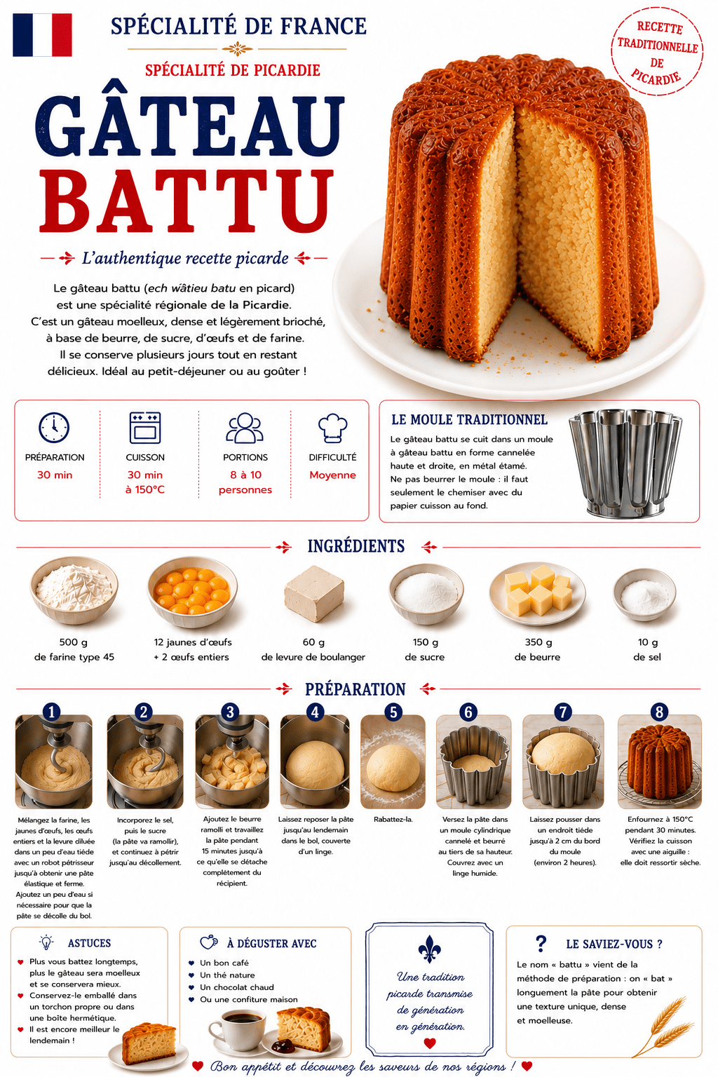 gâteau battu de picardie