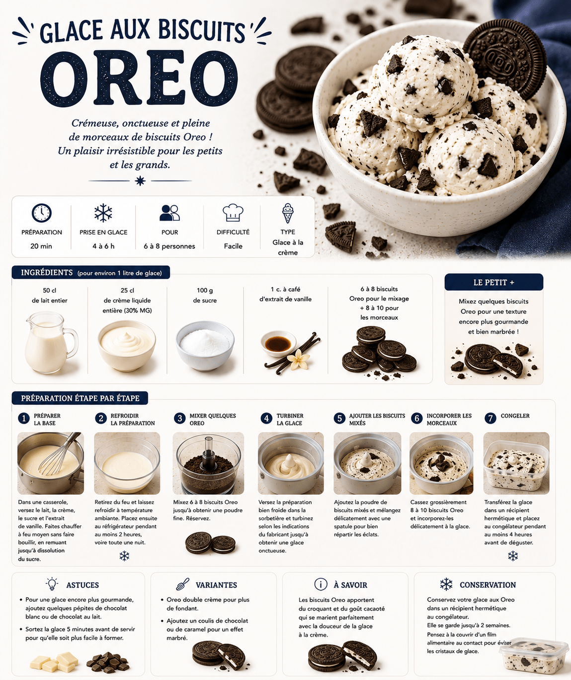 glace aux biscuits oreo
