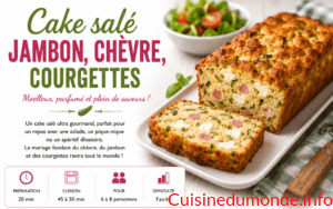 Cake salé jambon, chèvre, courgettes