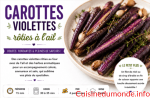 Carottes violettes rôties à l&rsquo;ail