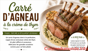 Carré d&rsquo;agneau à la crème de thym