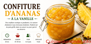 Confiture d&rsquo;ananas à la vanille