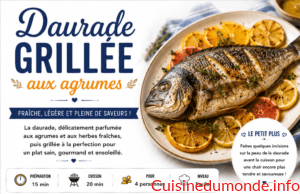 Daurade grillée aux agrumes