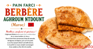 Pain farci berbère Aghroum Ntdount