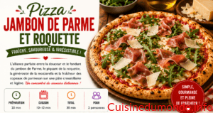 Pizza jambon de parme et roquette