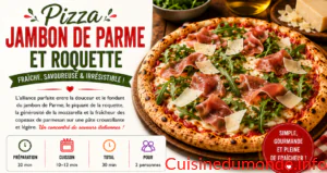 Pizza jambon de parme et roquette