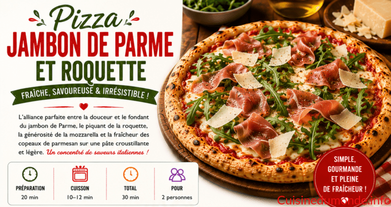 Pizza jambon de parme et roquette