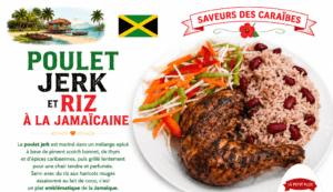 Poulet jerk et riz à la Jamaïcaine