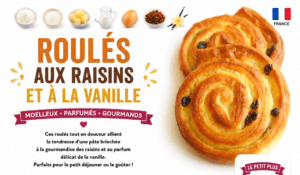 Roulés aux raisins et à la vanille