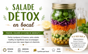 Salade détox en bocal