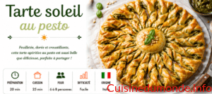 Tarte soleil au pesto