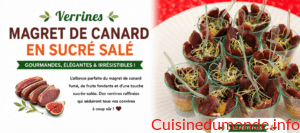Verrines Magret de Canard en sucré salé