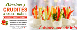 Verrines crudités et sauce fraîche