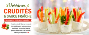 Verrines crudités et sauce fraîche