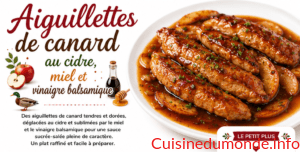 Aiguillettes de canard au cidre, miel et vinaigre balsamique