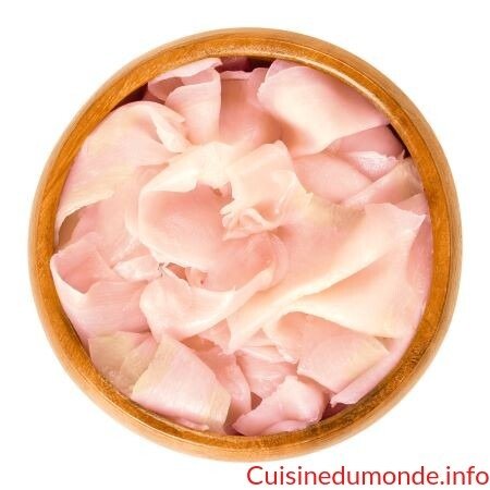 Gari ou gingembre mariné