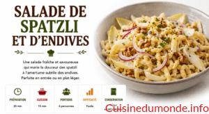 Salade de spätzli et endives