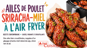 Ailes sriracha-miel à l’air fryer