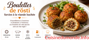 Boulettes de rösti farcies à la viande hachée