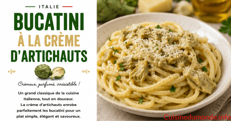 Bucatini à la crème d&rsquo;artichauts