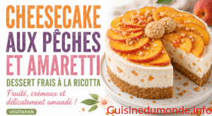 Cheesecake aux pêches et Amaretti