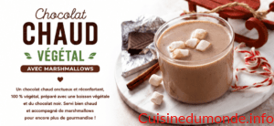 Chocolat chaud végétal avec marshmallows