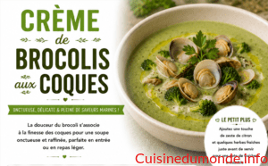 Crème de brocolis aux coques