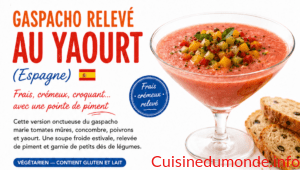 Gaspacho relevé au yaourt