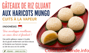 Gâteaux de riz gluant aux haricots mungo