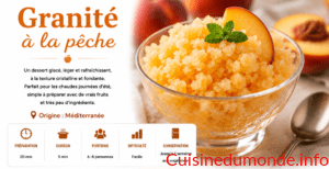 Granité à la pêche