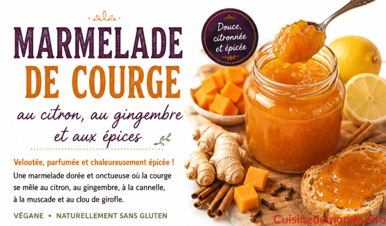 Marmelade de courge au citron et gingembre