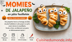 Momies de jalapeños pour Halloween
