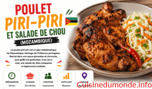 Poulet piri-piri et salade de chou