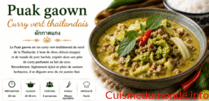 Puak gaown – curry vert thaïlandais