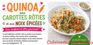 Quinoa aux carottes rôties et aux noix épicées
