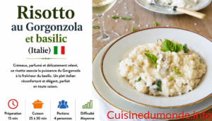 Risotto au Gorgonzola et basilic