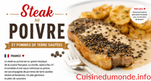 Steak au Poivre et pommes de terre sautées