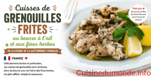 Cuisses de grenouilles frites au beurre à l&rsquo;ail et aux fines herbes